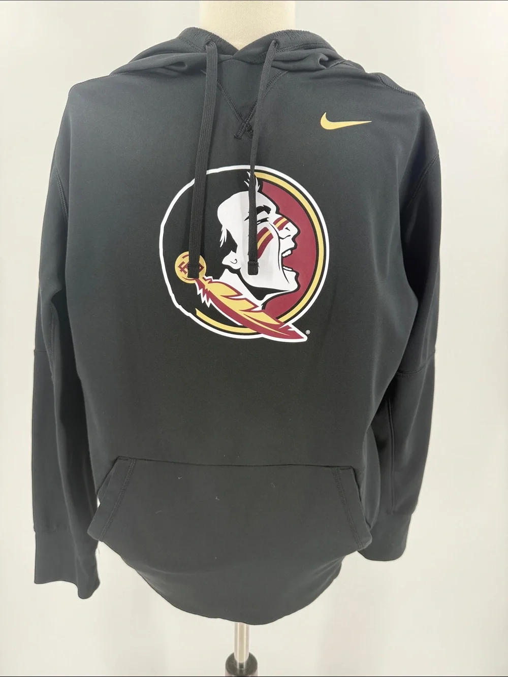 Nike FSU Black Pullover Hoodie with Garnet & Gold Seminoles Logo